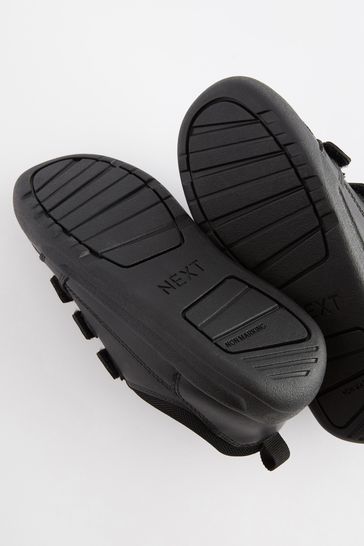 Buy Black Dinosaur School Strap Touch Fastening Shoes from Next