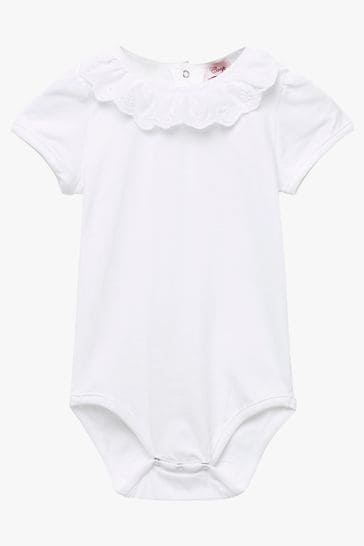 Trotters London Little White Katie Anglaise Body