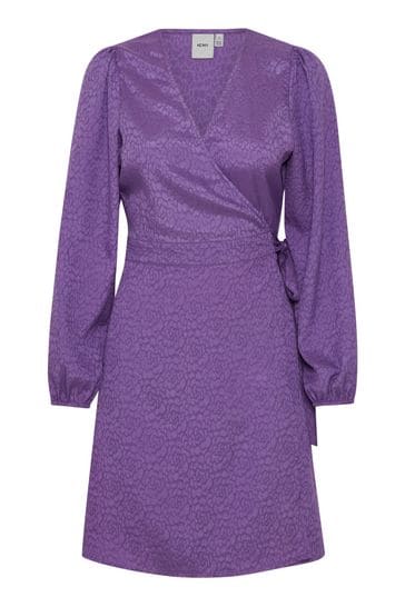 ICHI Purple Mini Wrap Dress