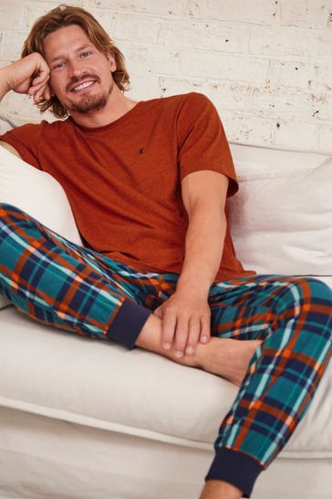 Mens cuffed clearance pyjamas set
