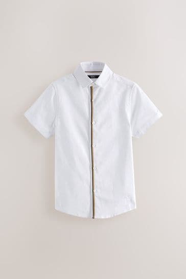 White Tipped Collar Shirt (3-16yrs)