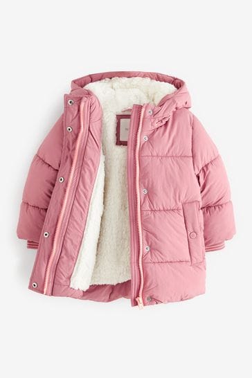 Baby pink padded coat new arrivals