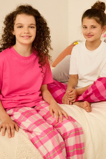 Buy Pink White Woven Check Pyjamas 2 Packs 3 16yrs from Next Belgium