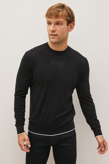 Buy Armani Exchange Cotton Crew Neck Jumper from Next Luxembourg