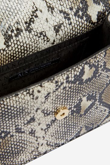 Buy Armani Exchange Grey Snake Skin Effect Clutch Bag from Next Poland