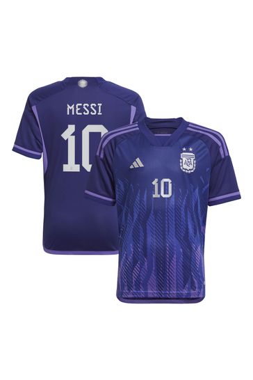 adidas Purple Messi - 10 World Cup Argentina 22 Junior Away Jersey Kids