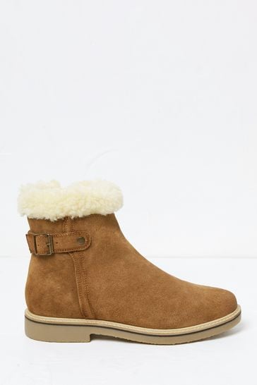 fat face tan ankle boots