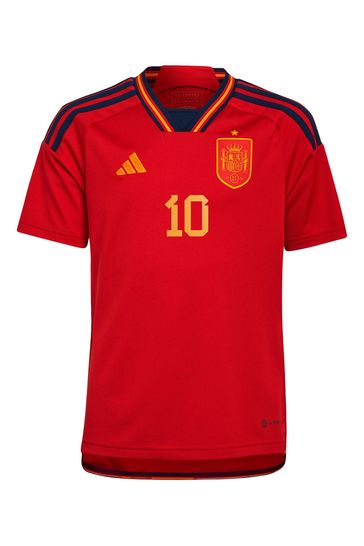 Buy adidas Red Thiago 10 World Cup Spain 22 Junior Home Jersey