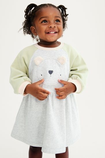 Buy Grey Bear Character Sweat Dress 3mths 7yrs from Next Luxembourg