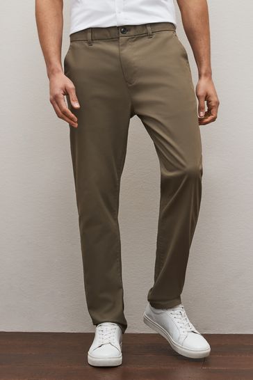 Light Brown Slim Stretch Chino Trousers