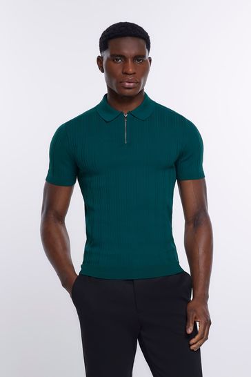River island cheap muscle fit polo