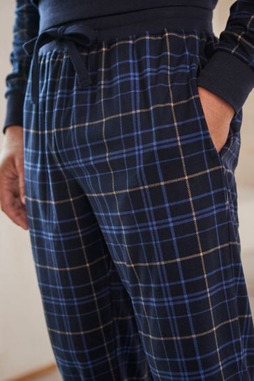 Mens blue deals pyjama bottoms