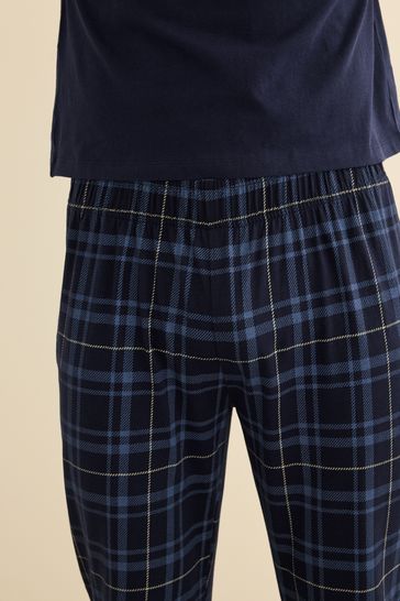 Navy hotsell check pyjamas