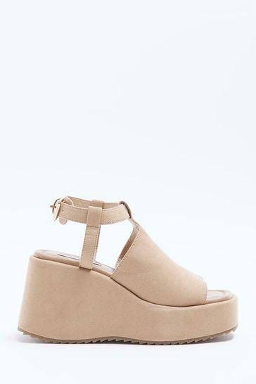 Tan wedges river best sale island