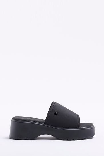 River island black platform sandals best sale