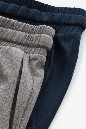 Buy Navy Blue Grey Open Hem 2 Pack Lasting Fresh Cotton Rich