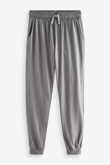 Black cuffed pyjama bottoms best sale