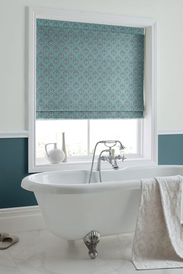 Laura Ashley Blue Gower Made to Measure Roman Blinds