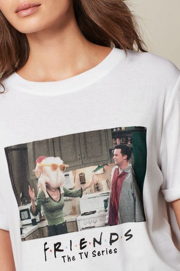 Buy White Short Sleeve Christmas Friends T Shirt from Next Ireland