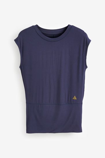 Buy Navy Sleeveless Bandhem Yoga Top from Next Luxembourg