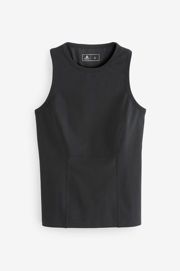 Buy Black Next Active Racer Back Fitted Sports Vest Top from Next Luxembourg
