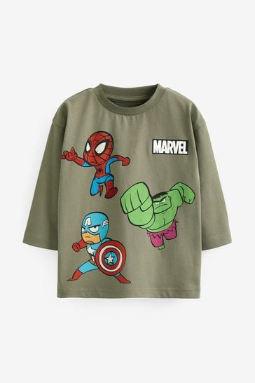 Khaki Green Spider-Man License T-Shirt (3mths-8yrs)