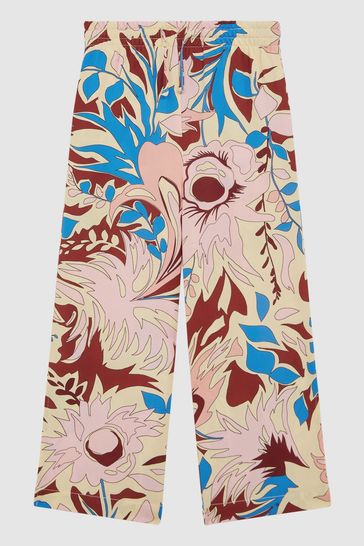 Floral Print Tapered Leg Pants