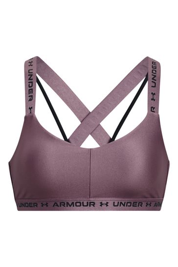 Women's Under Armour Mid-Impact Support Purple Activewear Heat