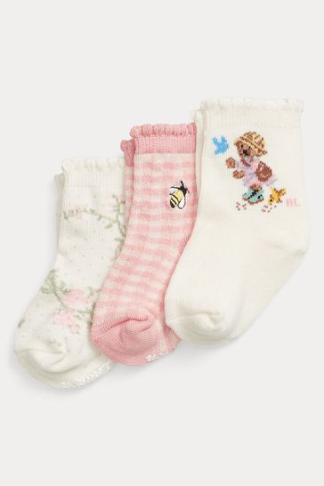 Pink ralph lauren socks online