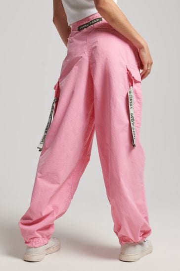 Buy Superdry Pink Baggy Parachute Trousers from Next USA