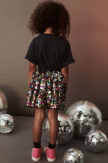 Rainbow sequin skirt girl shop