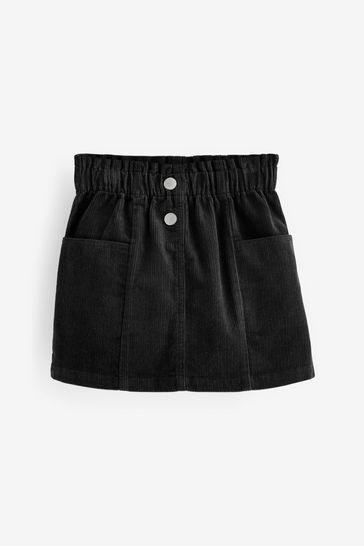 Black paperbag waist on sale skirt