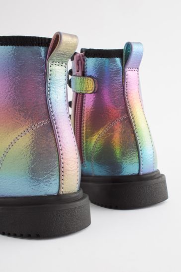 Rainbow Standard Fit F Warm Lined Lace Up Boots