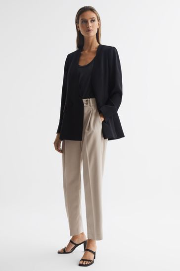 Buy Reiss Stone River High Rise Cropped Tapered Trousers from Next