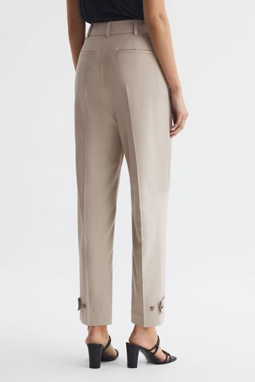 Buy Reiss Stone River High Rise Cropped Tapered Trousers from Next