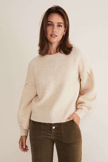 Phase Eight Natural Afia Bell Sleeve Knitted Jumper