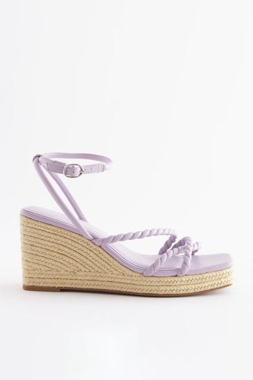 Lavender wedge sandals hotsell