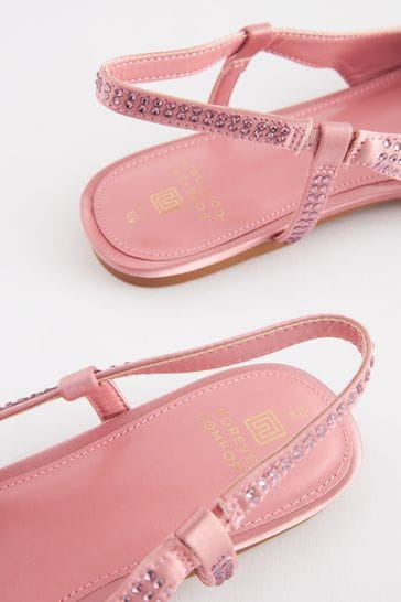 Pink flat slingbacks sale
