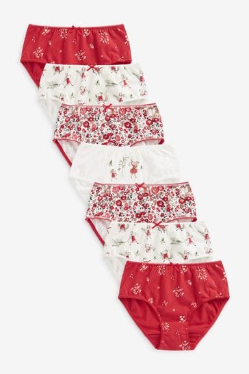 Red/White Briefs 7 Pack (1.5-16yrs)