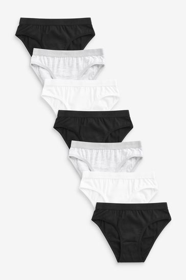 Buy Monochrome 7 Pack Bikini Briefs (2-16yrs) from Next Canada