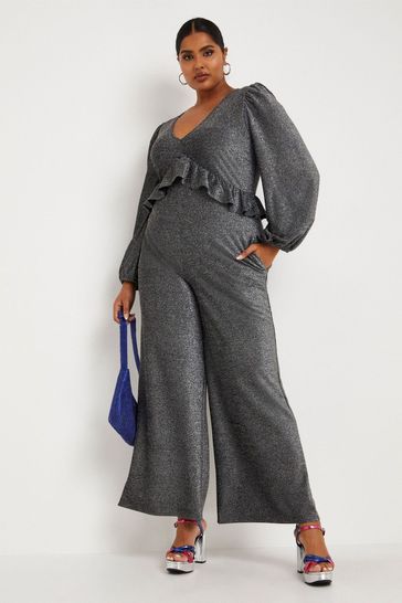 silver grey jumpsuit