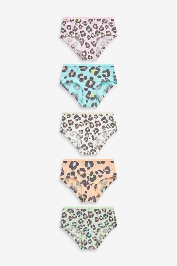 Bright Animal Print Hipster Briefs 5 Pack (2-16yrs)