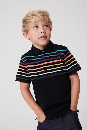 Buy Paul Smith Junior Boys Short Sleeve Signature Artist Stripe