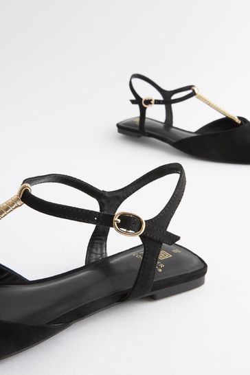 Black t strap on sale