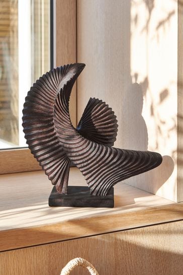 Brown Pleated Sculpture