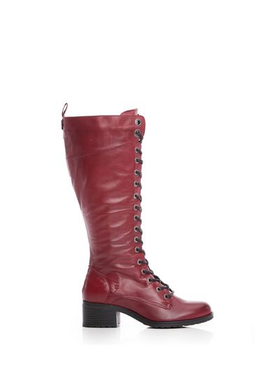 Moda In Pelle Hailey Lace-Up Knee High Leather Boots