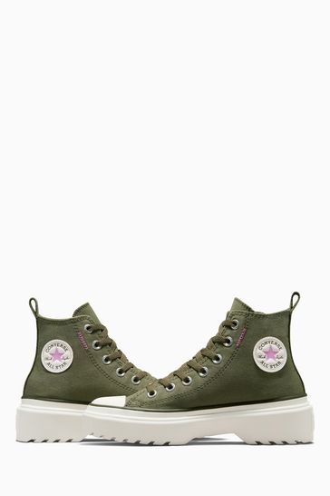 Khaki green on sale converse womens