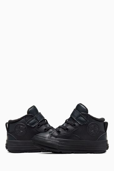 Infant black leather converse outlet