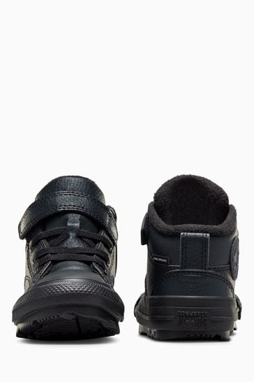 Infant black store leather converse