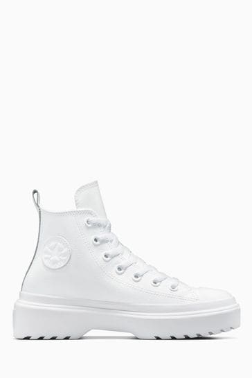 Converse White Lugged Lift Youth Trainers